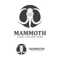 laineux mammouth logo conception modèle avec longue défenses. Créatif et unique iconique mammouth logo. logo est une conçu pour sport les types de entreprises vecteur