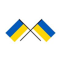 esclave ukrainien et gloire à Ukraine, ukrainien drapeaux traverser. vecteur ukrainien drapeau, nationale drapeau et patriotique pays indépendance, patriotisme de Ukraine emblème illustration