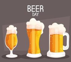 affiche des boissons du jour de la bière vecteur