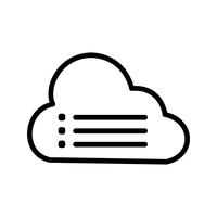 icône de vecteur de données de nuage