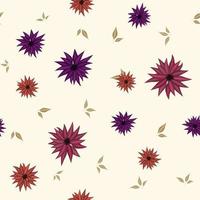 motif floral sans couture vintage utilisant des fleurs de jardin colorées pour l'impression sur textile, tissu, mariage, anniversaire, carte de voeux, arrière-plan web .belle et tendance illustration pour la conception et la décoration vecteur