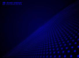 technologie abstraite visualisation de données futuriste particule dynamique motif de points bleus sur fond sombre et texture avec espace de copie. vecteur