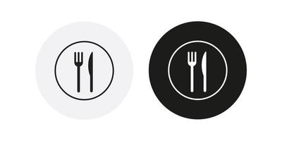 couteau fourchette icône vecteur pour le web, présentation, logo, infographie