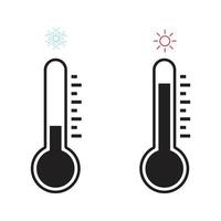 thermomètre, température, chaud, ou, froid, icône, vecteur, pour, web, présentation, logo, infographie vecteur