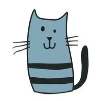 chat excentrique de dessin animé mignon vecteur