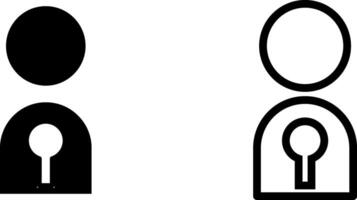 Compte authentification icône, signe, ou symbole dans glyphe et ligne style isolé sur transparent Contexte. vecteur illustration