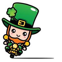 lutin de personnage de dessin animé de saint patrick vecteur