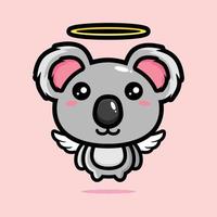 conception de mascotte d'un personnage mignon de koala vecteur