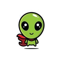 conception de personnage de mascotte extraterrestre mignon vecteur