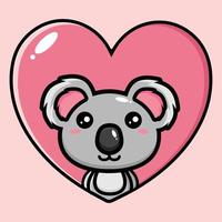 conception de mascotte d'un personnage mignon de koala vecteur