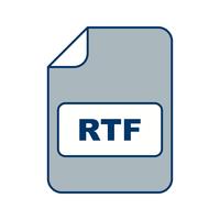 Icône de vecteur RTF
