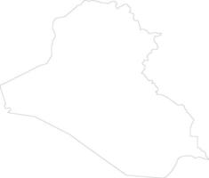 Irak contour carte vecteur