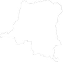 démocratique république de le Congo contour carte vecteur