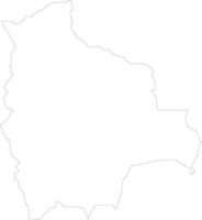 Bolivie contour carte vecteur