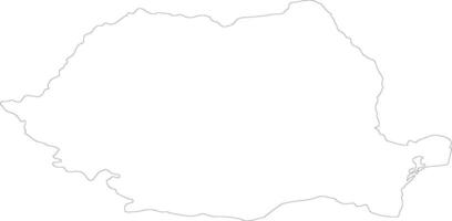 Roumanie contour carte vecteur