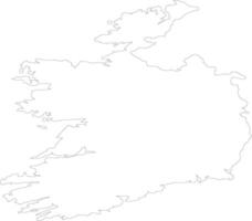 Irlande contour carte vecteur