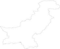 Pakistan contour carte vecteur