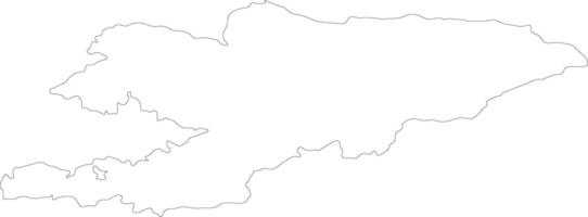 Kirghizistan contour carte vecteur