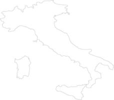 Italie contour carte vecteur