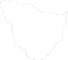 Annaba Algérie contour carte vecteur