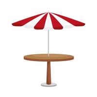 table de pique-nique avec parasol vecteur