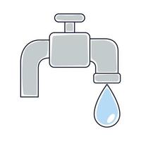 robinet d'eau du robinet vecteur