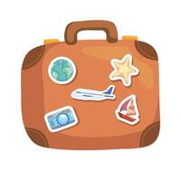icône de sac de voyage vecteur