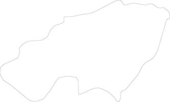 bijeljina Bosnie et herzégovine contour carte vecteur