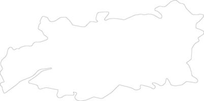 Gloucestershire uni Royaume contour carte vecteur