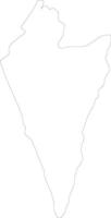 hadarom Israël contour carte vecteur