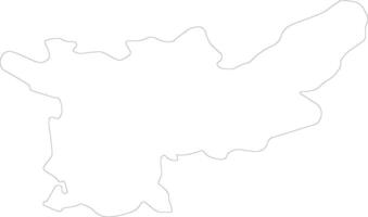lezhe Albanie contour carte vecteur