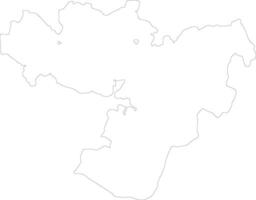 oromiya Ethiopie contour carte vecteur