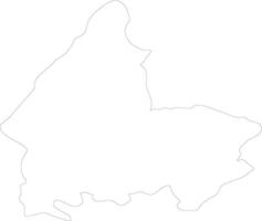 Shkoder Albanie contour carte vecteur