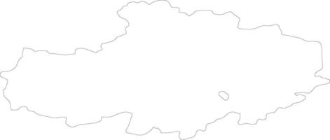 aqmola kazakhstan contour carte vecteur