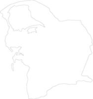 balkanique turkménistan contour carte vecteur