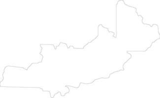 central Zambie contour carte vecteur