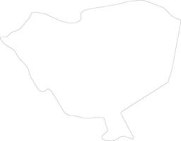 cordillère paraguay contour carte vecteur