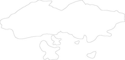 ferghana Ouzbékistan contour carte vecteur