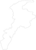 k p Pakistan contour carte vecteur