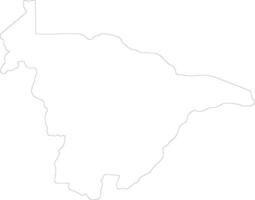 Mashonaland central Zimbabwe contour carte vecteur