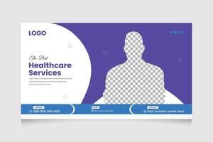 Créatif soins de santé la toile bannière vignette, médical concept couverture, et la vignette conception modèle vecteur