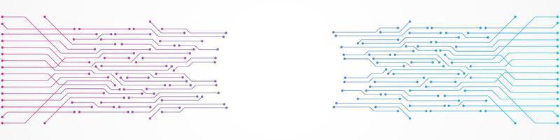 arrière-plan abstrait de la technologie, modèle de carte de circuit imprimé, puce électronique, ligne électrique vecteur