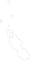 Nord Salomons papouasie Nouveau Guinée contour carte vecteur