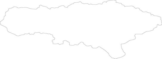 Saratov Russie contour carte vecteur