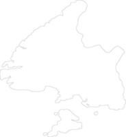 pays du sud Nouveau zélande contour carte vecteur