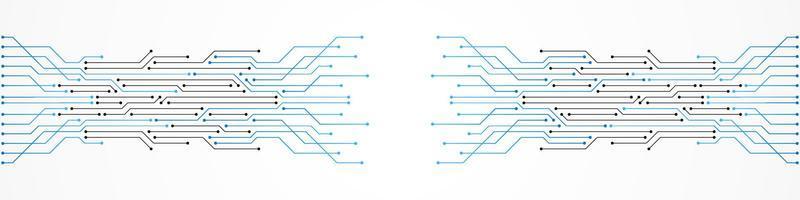 arrière-plan abstrait de la technologie, modèle de carte de circuit imprimé, puce électronique, ligne électrique vecteur