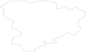 Volgograd Russie contour carte vecteur