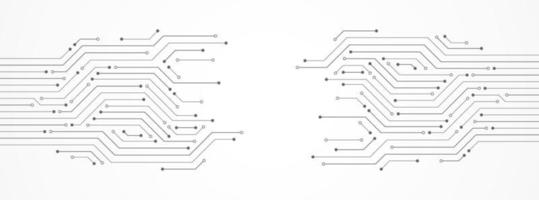 arrière-plan abstrait de la technologie, modèle de carte de circuit imprimé, puce électronique, ligne électrique vecteur