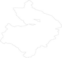 Warwickshire uni Royaume contour carte vecteur