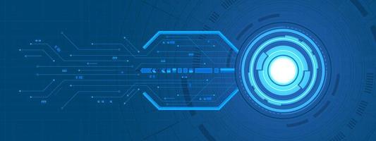 arrière-plan numérique de cercle de chevauchement abstrait, technologie de lentille intelligente, carte de circuit imprimé, accélération de la flèche vecteur